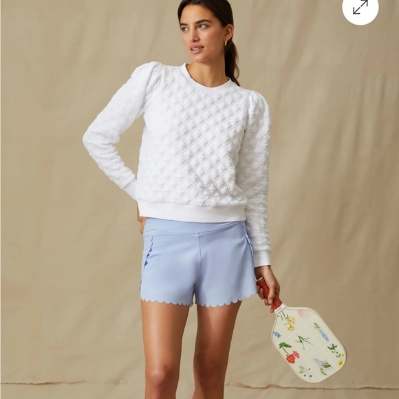 SOLD - DO NOT BUY - NWT Tuckernuck Sport White Puff Sleeve Campbell Pullover - Picture 4 of 4